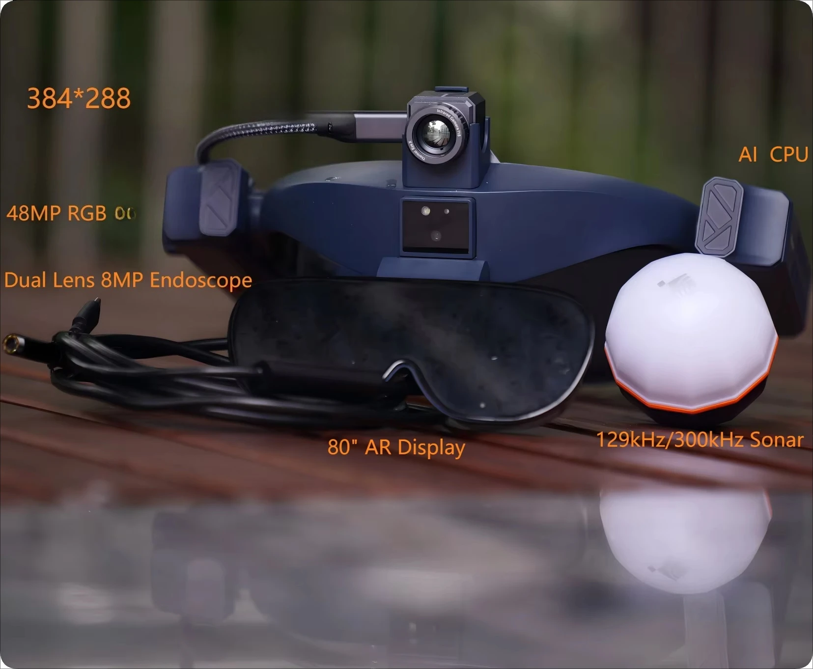 AI  AR Eyewear Display Infrared Thermal Glass Goggles  Portable Thermal Imaging  48MP Night Vision Endoscope