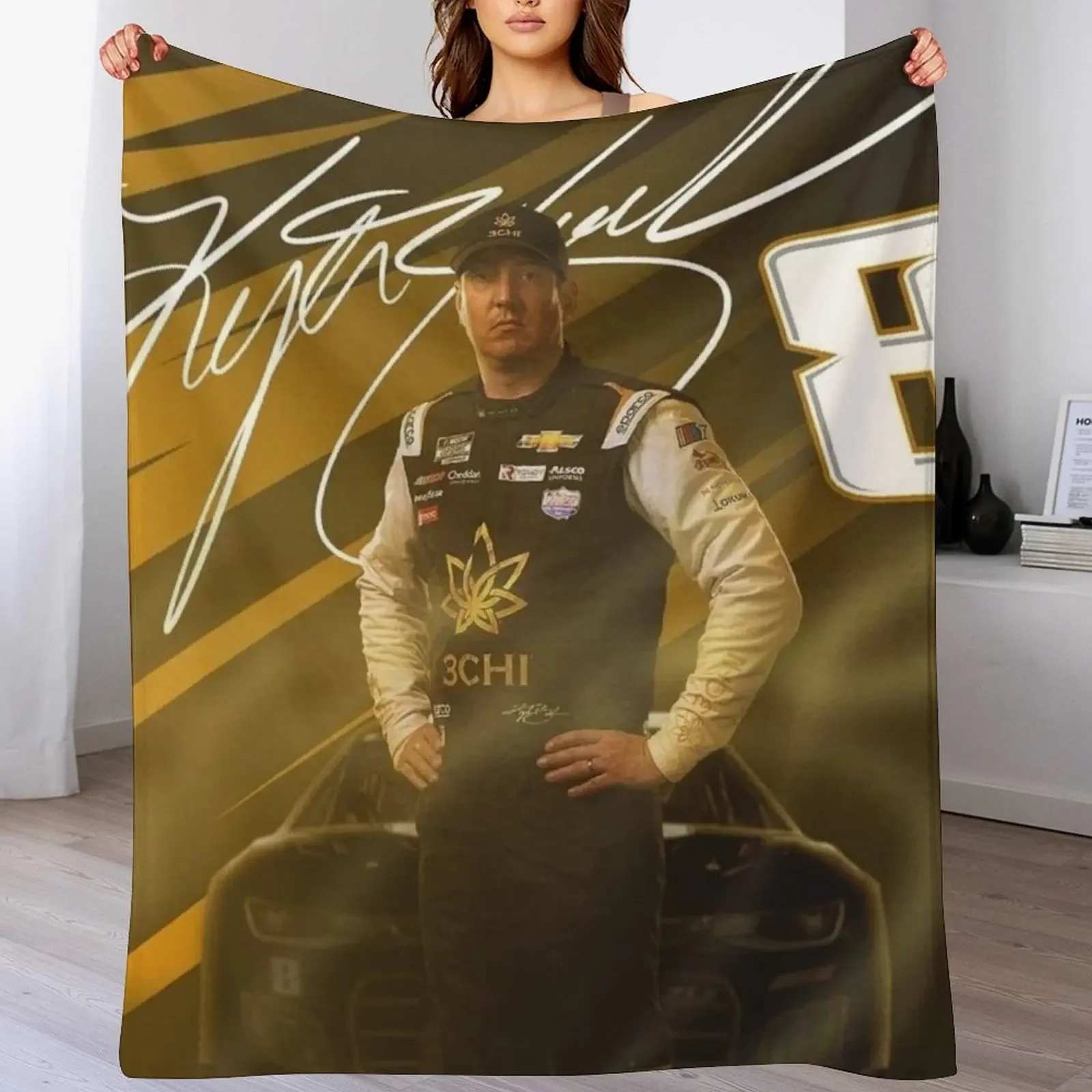 

kyle busch Throw Blanket Luxury decorative Bed linens Comforter Blankets