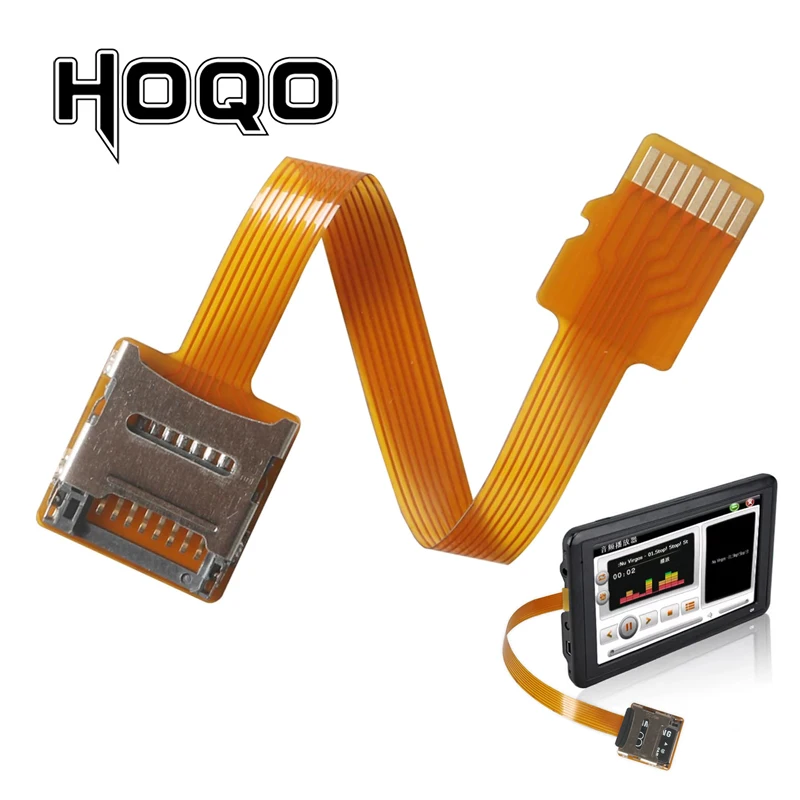 Extensor de tarjeta TF de 10cm, Kit de tarjeta de memoria Micro SD, Cable de extensión macho a hembra, Ribon suave, tarjeta plana Micro SD/TF, Cable FPC