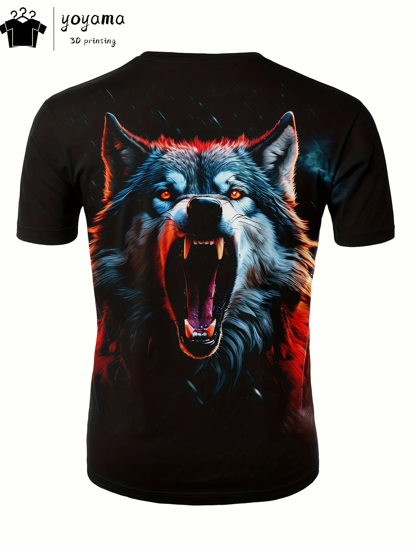 Men\'s Clothing Ferocious Wolf 3d Printing Harajuku Street Fashion T-Shirts For Men O-Neck Short Sleeve Tee Oversized T-Shirt