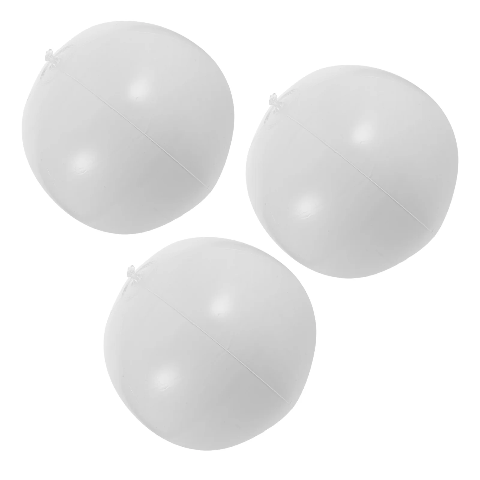 

3Pcs White Inflatable Beach Balls for Pool Party Summer Outdoor Water Play Swimming Inflatables Kids Teens Fun