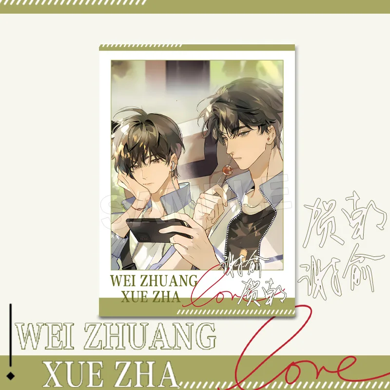 Коллекционная-карточка-фотокарточка-по-аниме-новелле-«Фейк-Слэйкеры»-с-Вэй-Чжуан-Сюэ-Чжа-Се-Юй-Хэ-Чао-двойные-персонажи-для-декора-стола