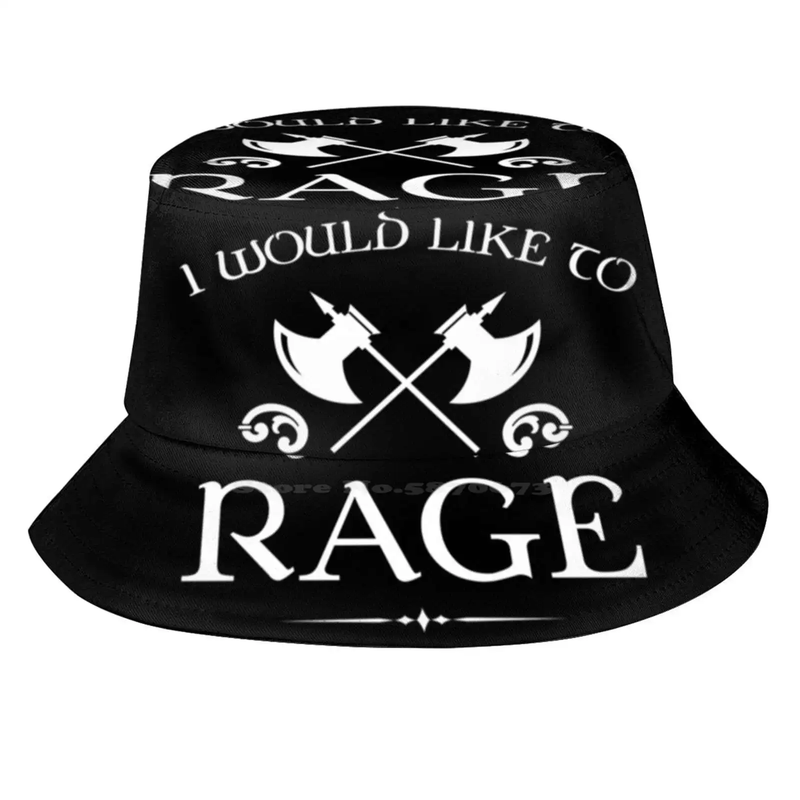 Barbarian - I Would Like To Rage Sun Cap Fisherman Hat Bucket Hats And Dragons Dnd D And D Dragons Pathfinder Barbarians Rage