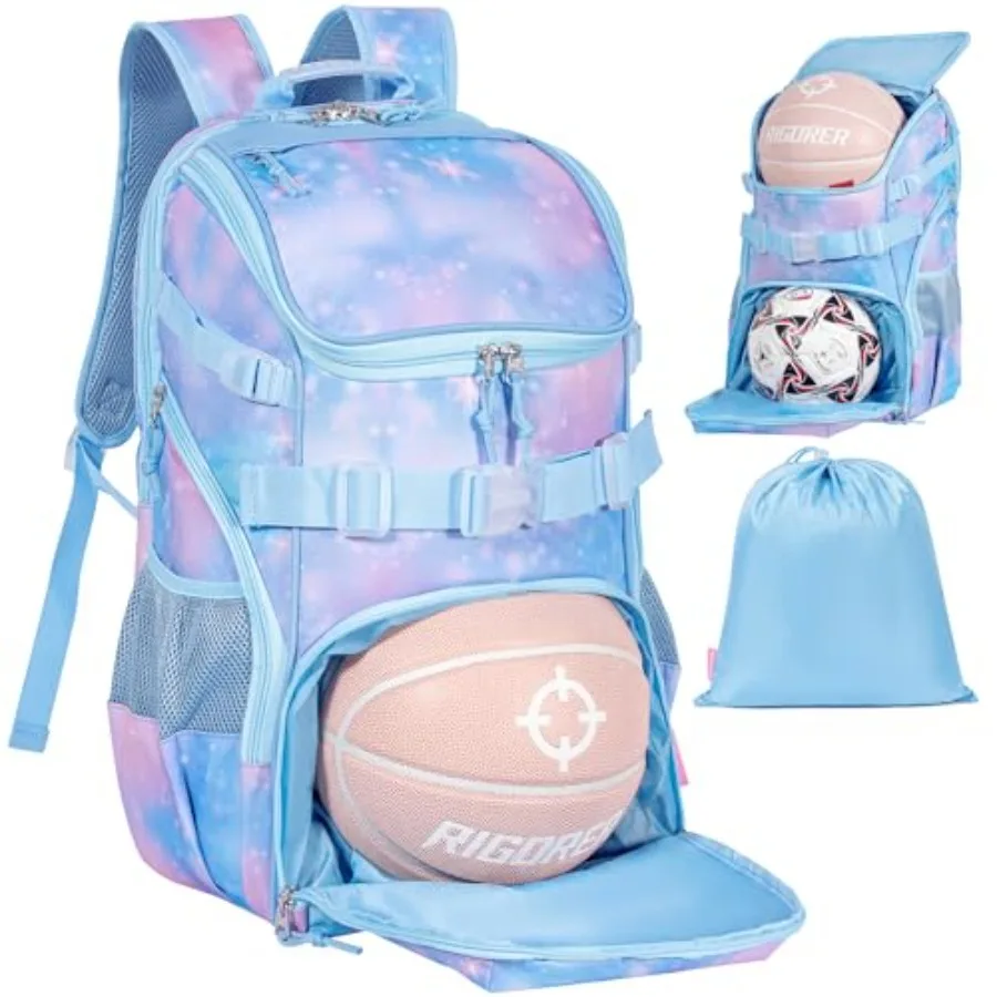 Basketba Backpack Woen Fit Soccer Voeyba Baseba Footba Sports Backpack Training Equipent Bag for Tea