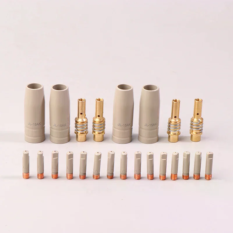 

0.8/1.0/1.2mm MIG Torch Gas Nozzle Tip Holder Protection Parts 15AK Welding Torch New Coating Protection Nozzle 9Pcs