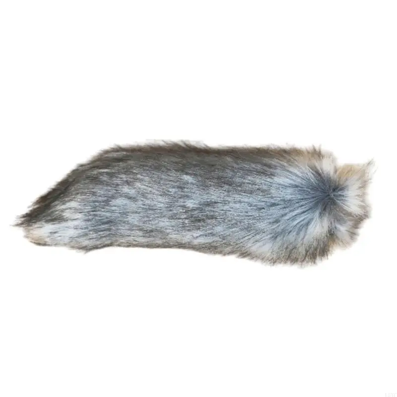 

L5YC Faux Furs Animal Tail Foxes Cats Dog Wolf Tail Halloween Cosplay Party Costume Accessory Furry Cats Foxes Tail Clip on