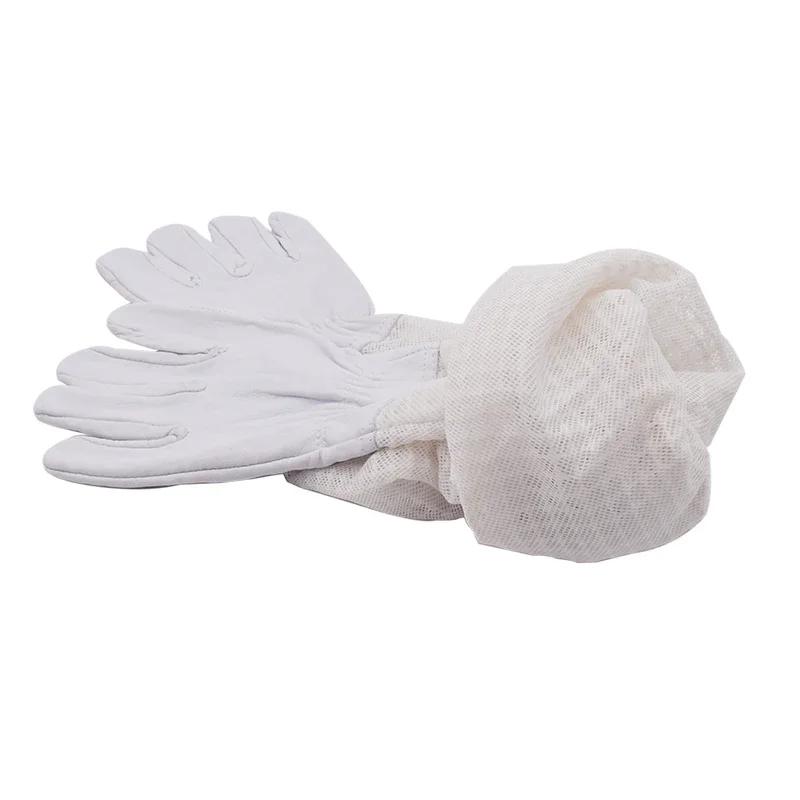 

High Quality Beekeeping Gloves Goatskin Beekeeper Gloves Three-layer Net Ventilation Fully Ventilated Beehive