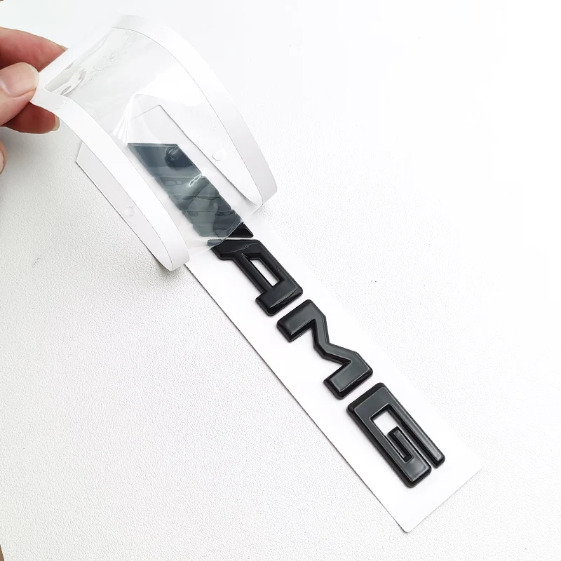 3D ABS Black Logo AMG Emblem Letters Car Trunk Badge For Mercedes Benz W204 W205 W176 W177 W212 W213 AMG Sticker Accessories