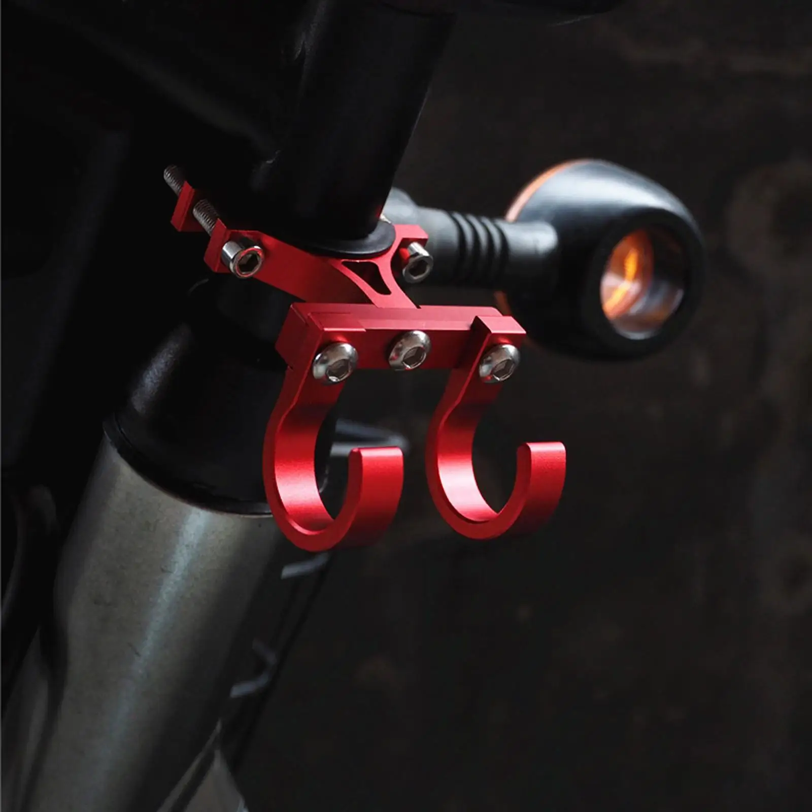 Electric Scooter Hook Aluminum Alloy Simple Bike Shelf Tube Storage Hanger Buckle Double Hooks Ebikes Portable Helmet Rack