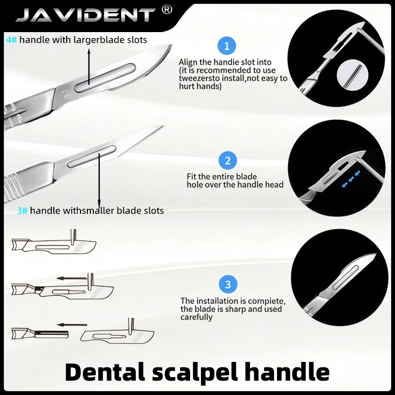 Stainless Steel Surgical Scalpel Handles for Engraving, Laboratory Biological Anatomy, Art Practice, and Dental Repair Tools
