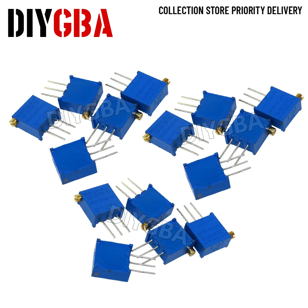 10 قطعة 3296X 3296 سلسلة المقاومة 1K 2K 5K 10K 50K 100K 200K 500K 1M أوم 100R 200R 500R Trimpot الانتهازي الجهد جديد #2