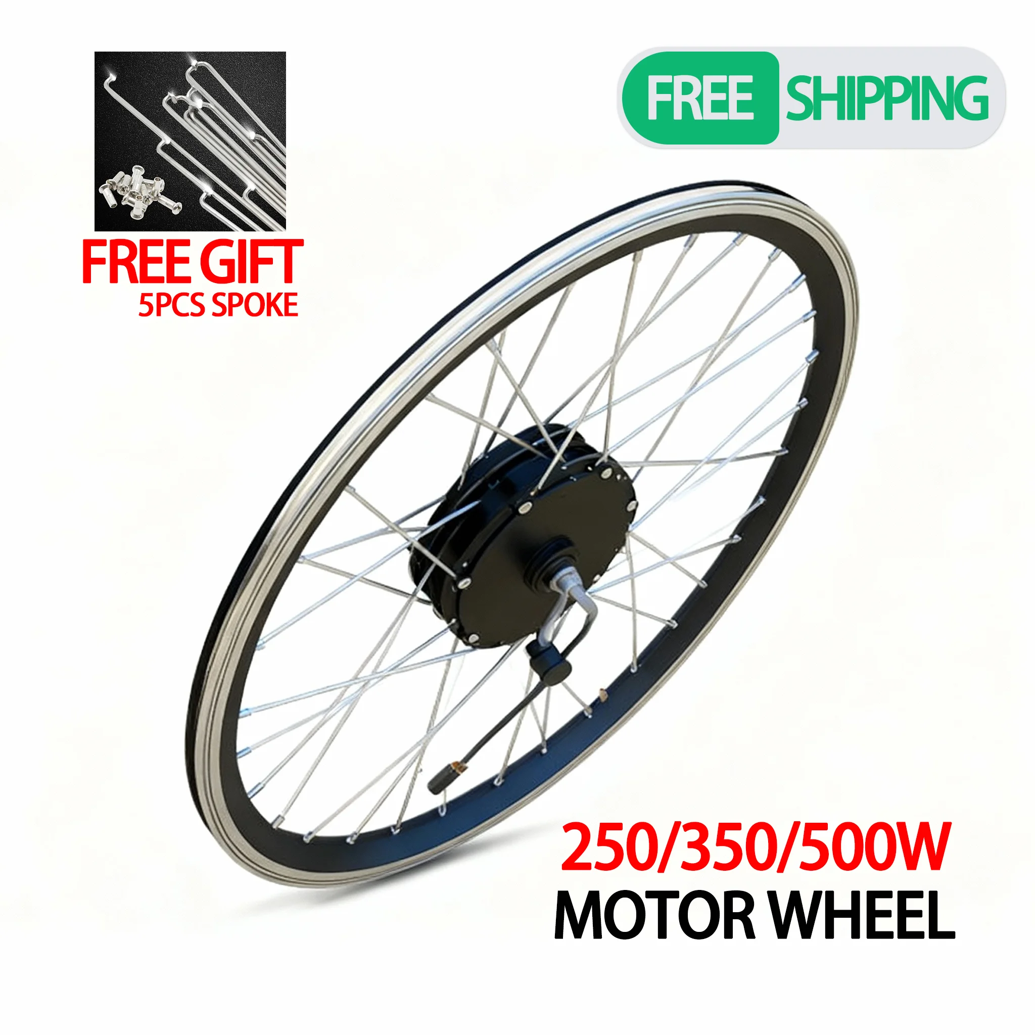 

Ebike Motor Wheel Brushless Gear Motors 36V 48V 250W 350W 500W 20inch-700c Wheel Motor Electric Bicycle Conversion Kit Free Gift