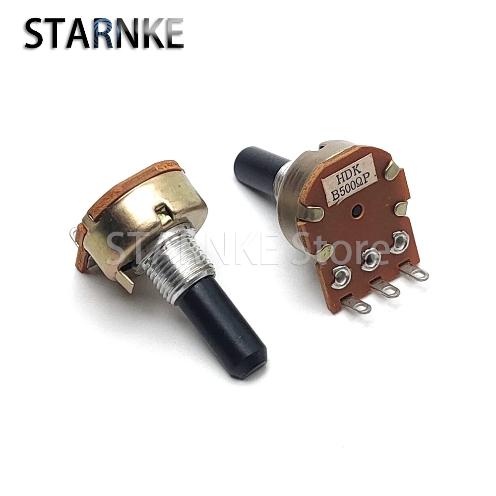 2 قطعة R161 نوع B500Ω B20K 3-Pin مكبر صوت واحد حجم الصوت الجهد D رمح طول 20 مللي متر