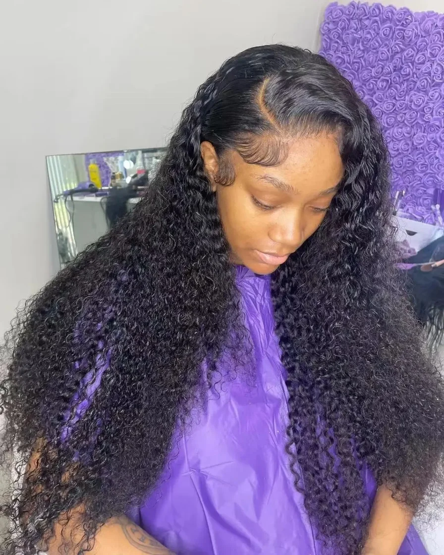 HD Lace Front Wig 13x6 Transparent Deep Wave Human Hair Wigs for Black Women 13x4 360 HD Curly Brazilian Pre-Plucked 200% Density 30-42 Inch