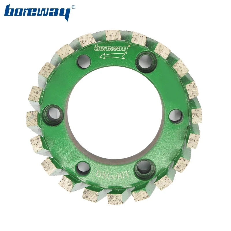 

Boreway 1PC D86X40Tx50H Diamond Diamut Heavy Duty Standard Stubbing Grinding Wheels For CNC Machine Processing Slab Sink Hole
