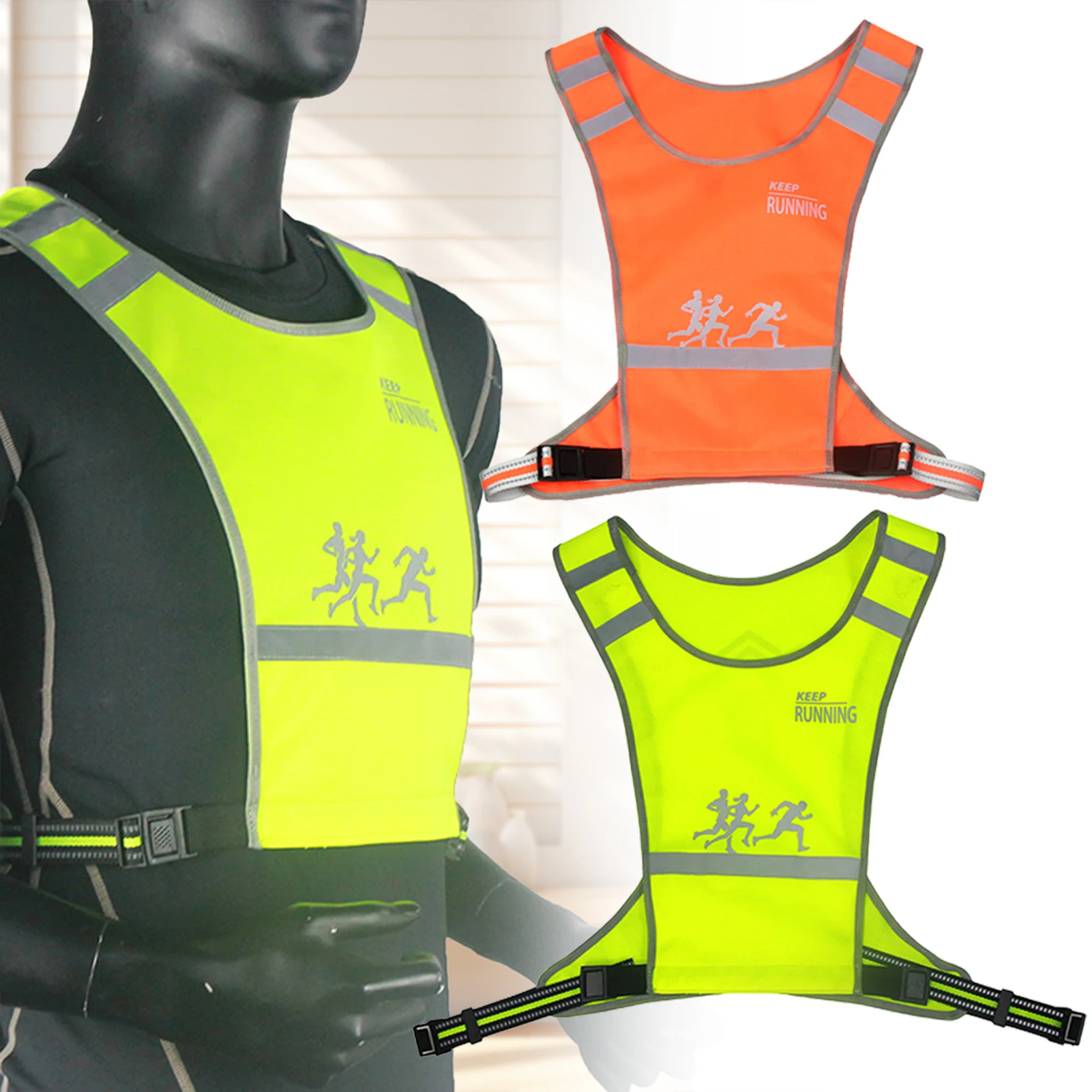 Safety Vest For Sports Thin Type Night Cycling Safety Vest For Runners Night Walking