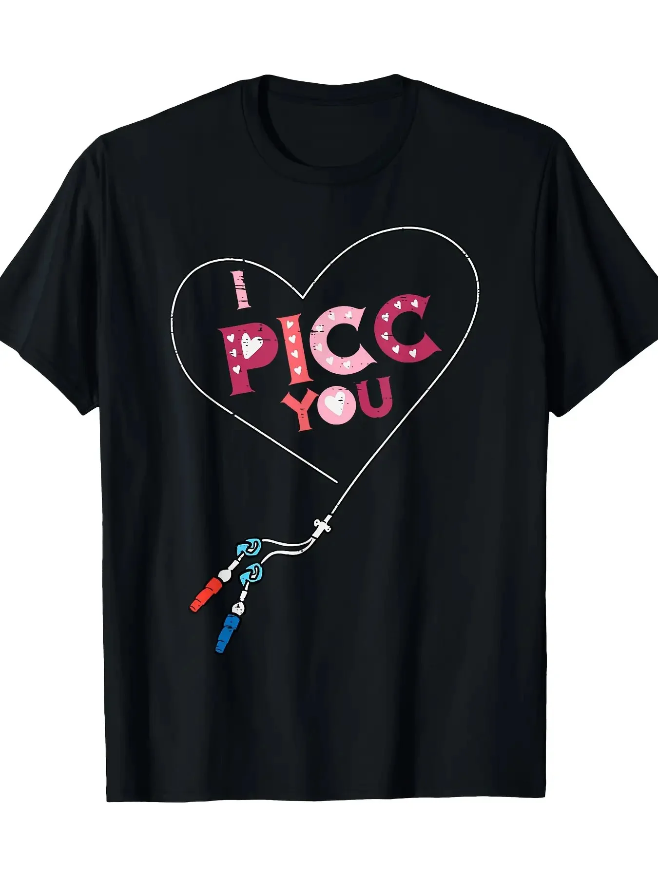 تي شيرت برسومات طبية مضحكة لعيد الحب من القطن الناعم بأكمام قصيرة كاجوال لعمال الرعاية الصحية