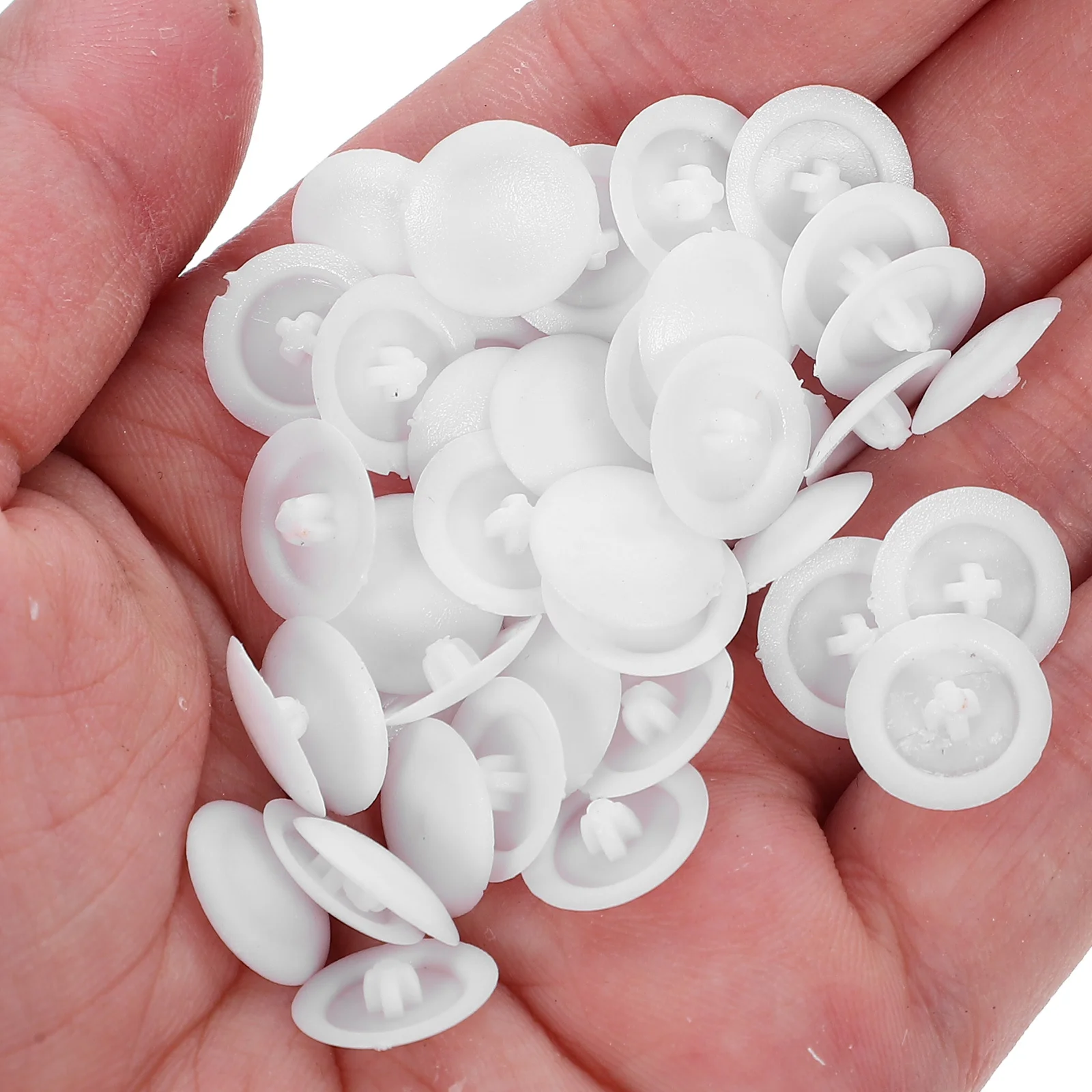 

200Pcs White Plastic Screw Cap Covers Protective Cabinet Screws 12mm Decorative Nut Covers for Indoor Furniture