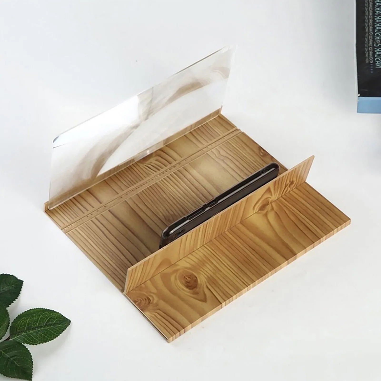 휴대폰 화면 돋보기 앰프, 접이식 디자인, HD 비디오 돋보기, 시계 영화, 스마트폰 브래킷 홀더