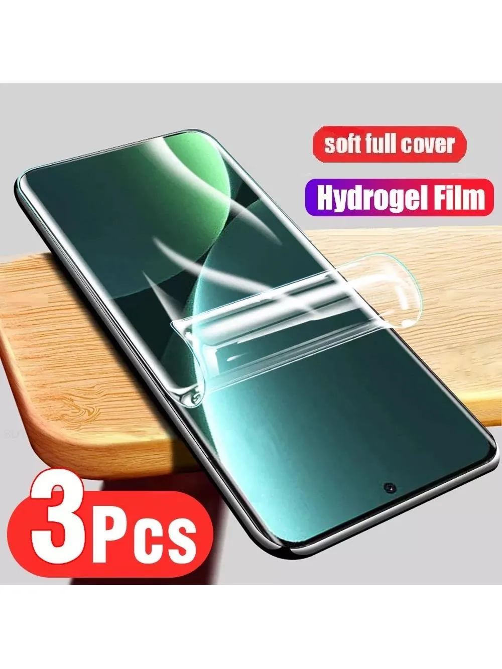 3 sztuki folii hydrożelowej do Blackview Shark 9 BV7300 Oscal Tiger 13 BV4800 Pro Oscal Pilot 2 BV8100 BL9000 Pro Screen Protector — zdjęcie 2