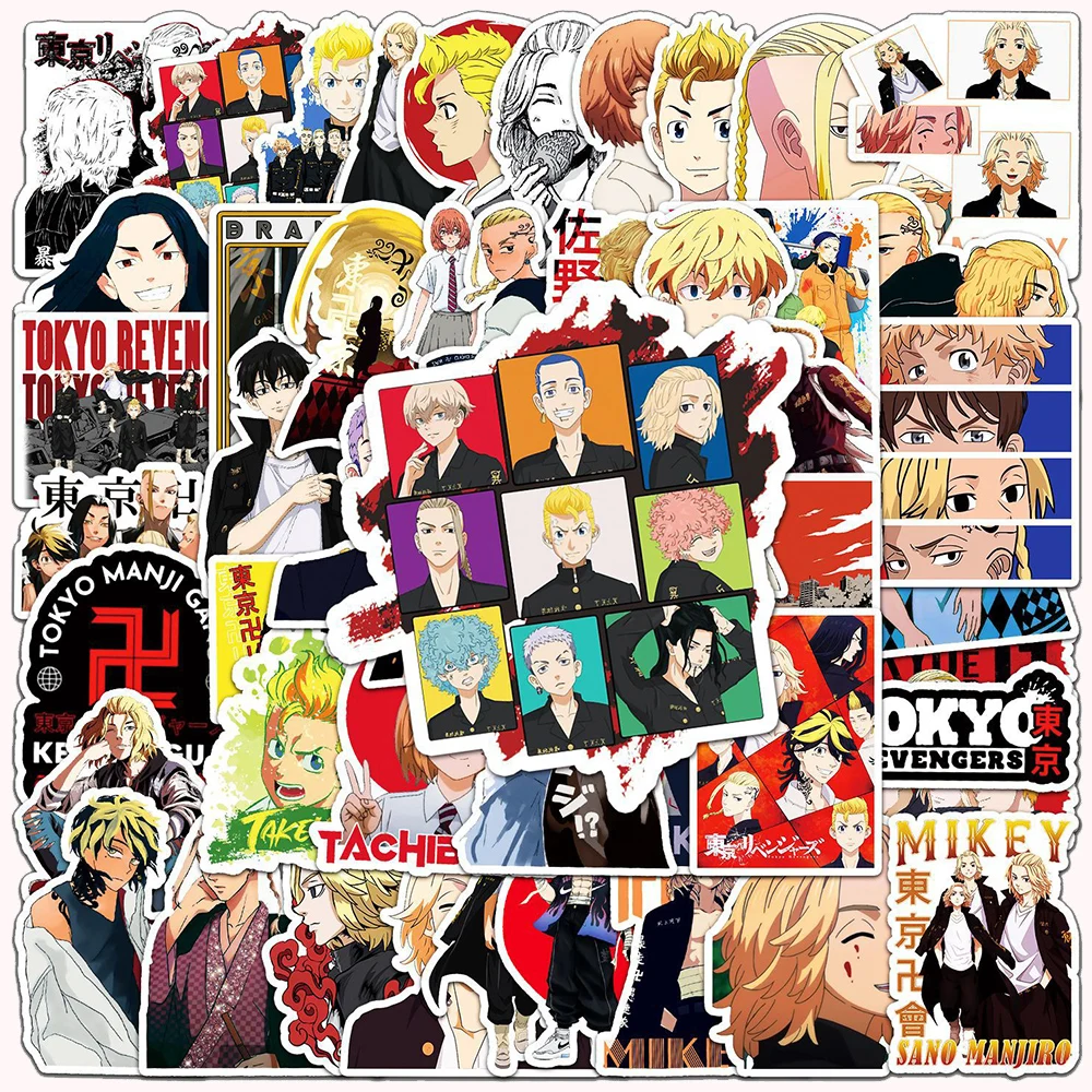 

10/30/50pcs Cool Mikey Tokyo Revengers Anime Stickers Cartoon Graffiti Decals for Motorcycle Guitar Laptop Classic Manga Sticker