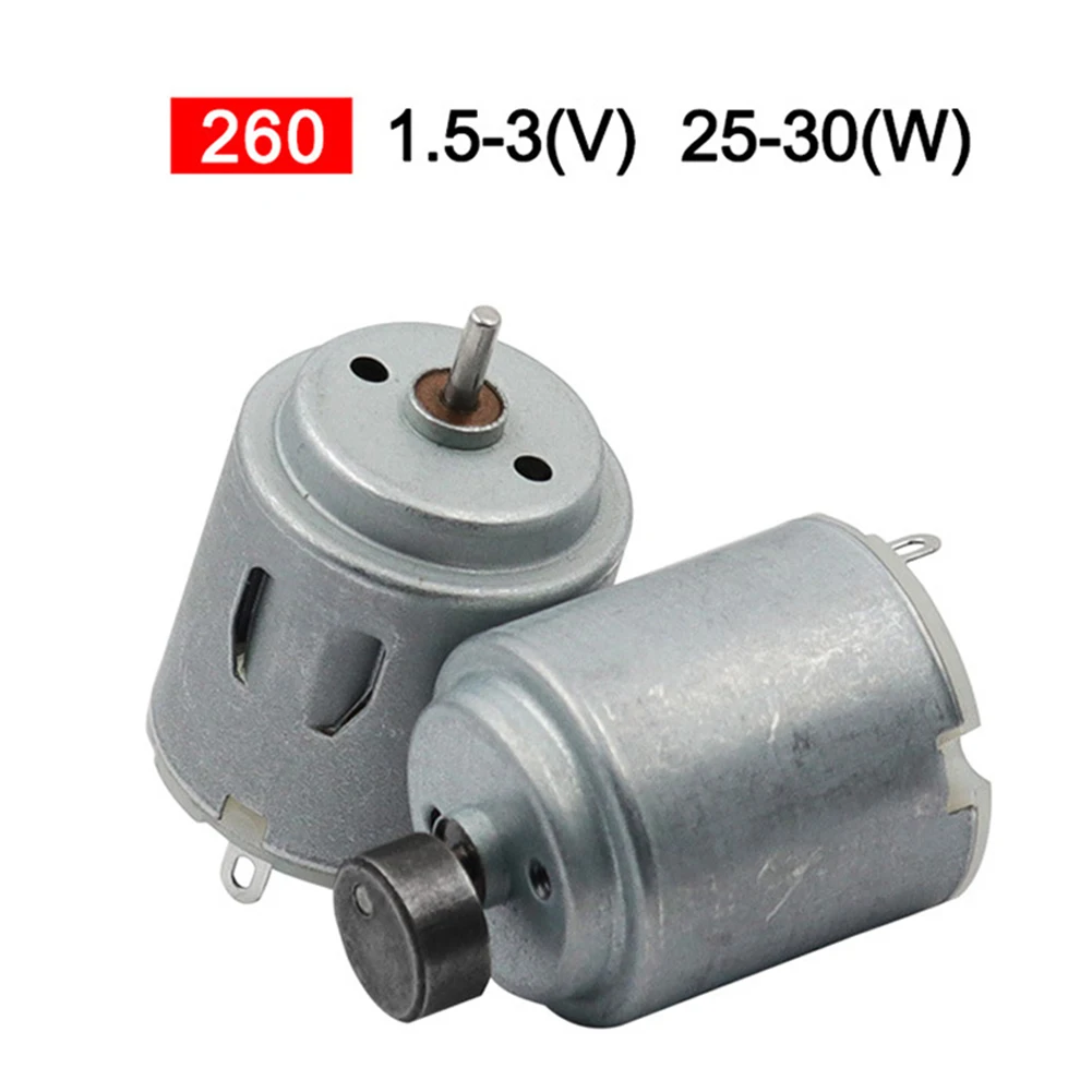 DC1.5-3V 260 Electric Motor Stainless Steel Copper Coil For High Speed Toy Car Fan Motor DIY Electric Machinery Tools