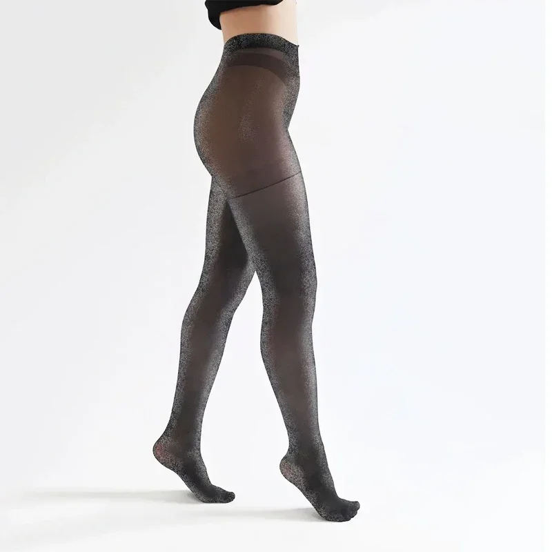 Kave 1pair 2024 Sexy Colored Tight Solid Color Sheer Stockings Shiny Pearlescent Socks Women Fashionable Sexy Legs Leggings