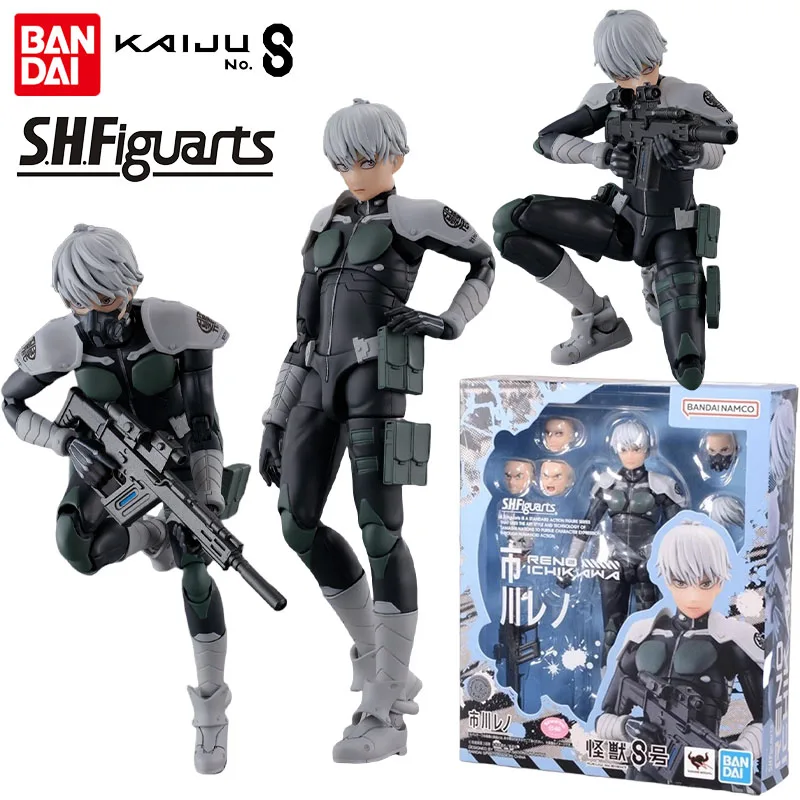 

Bandai Genuine S.H.Figuarts Kaiju No. 8 Anime Figure Reno Ichikawa Action Toys for Boys Girls Christmas Gift Collectible Model