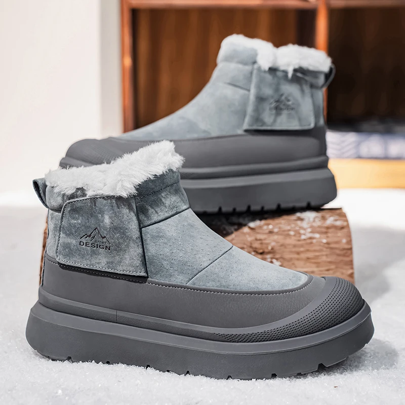 الشتاء أحذية الكاحل مريحة في الهواء الطلق أحذية المشي الرجال أحذية المشي لمسافات طويلة للنساء منصة أحذية الثلوج أفخم الدفء الرجال الأحذية #5