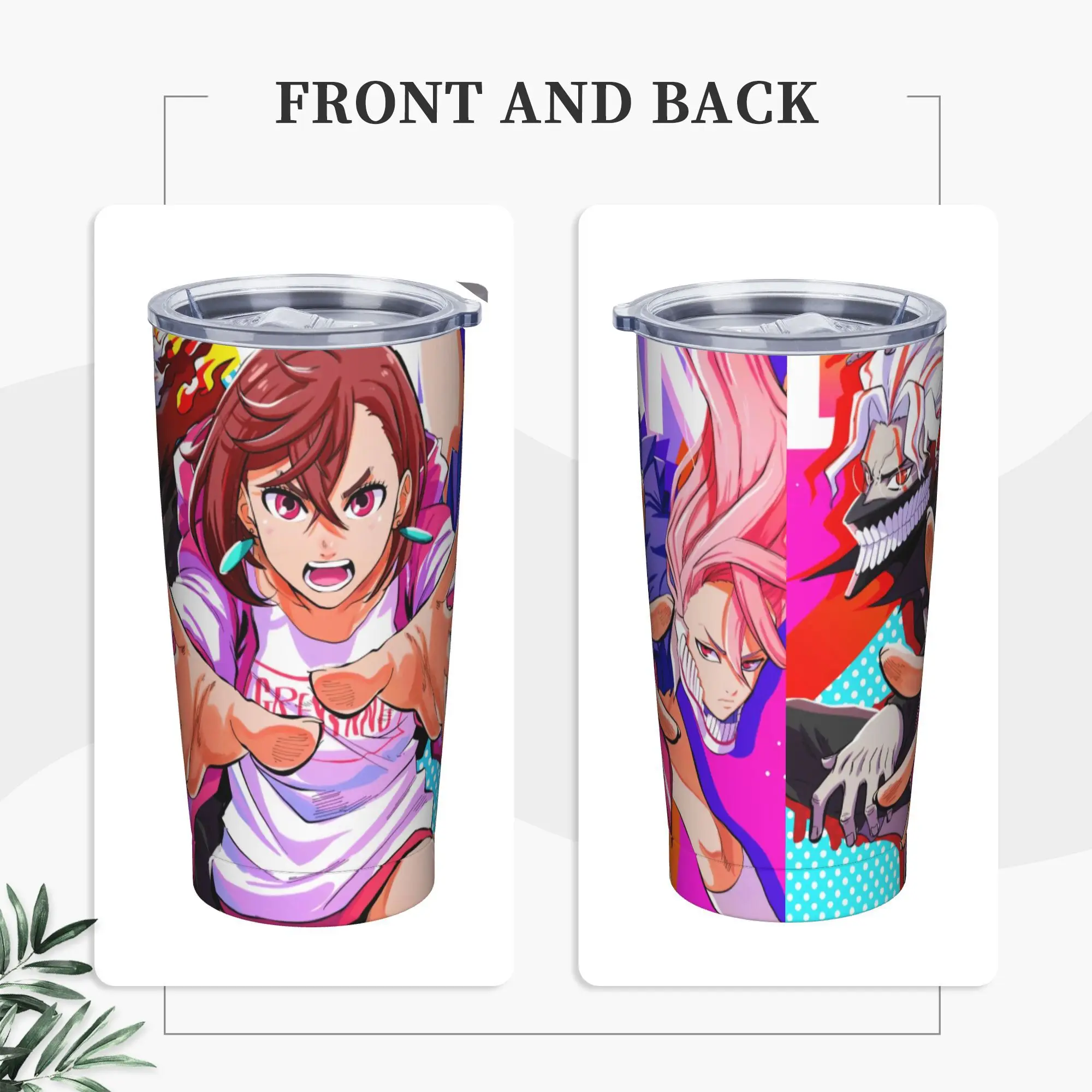 

Stainless Steel Tumbler Dandadan Hot Manga Car Mugs With Straws Travel Cold Drink Water Bottle Insulated Large Thermal Mug