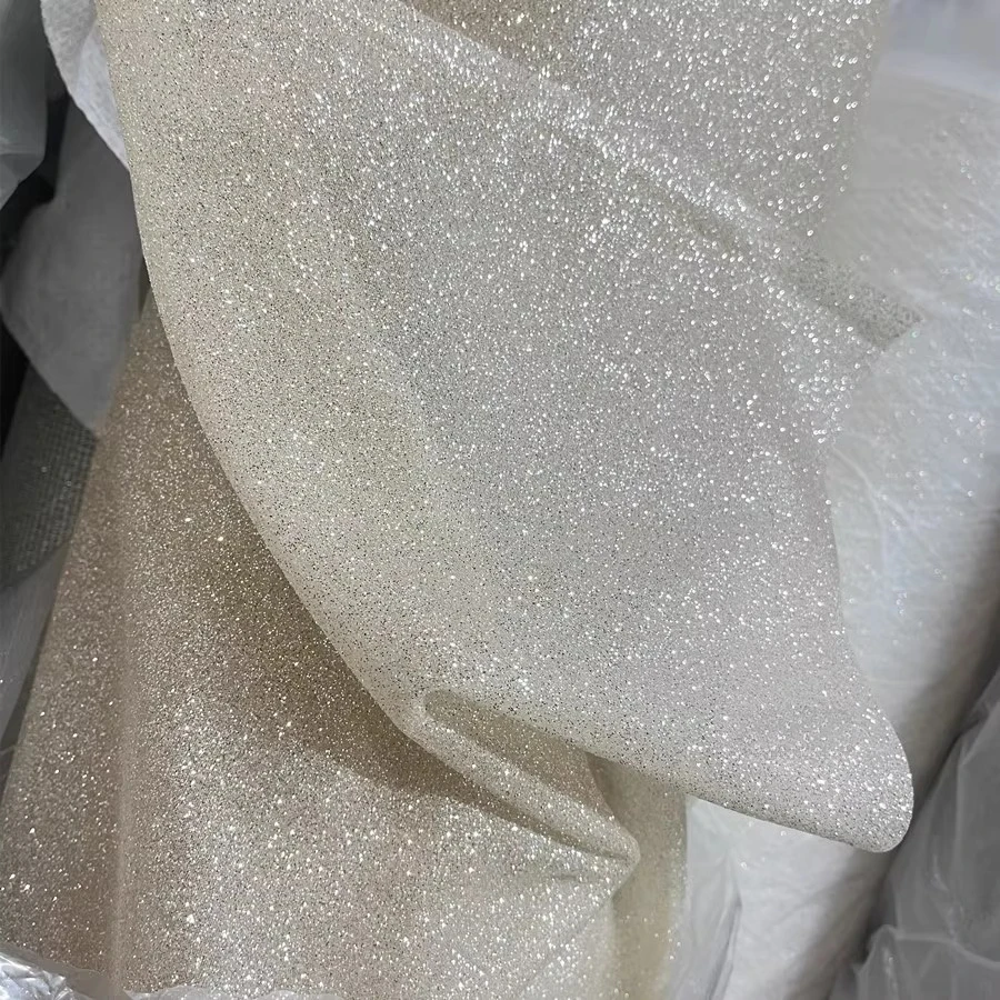 Шифрование цвета шампанского, тонкая блестящая пудра, твердая сетчатая ткань, шитье свадебного платья, вечернее платье, аккуратное украшение для фона «сделай сам»