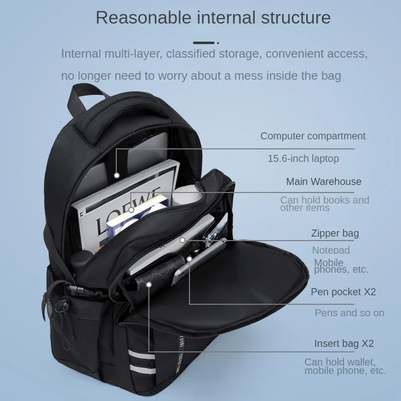 VNINE backpack for boys in 2024, new lightweight and large capacity travel computer bag for middle and high school students