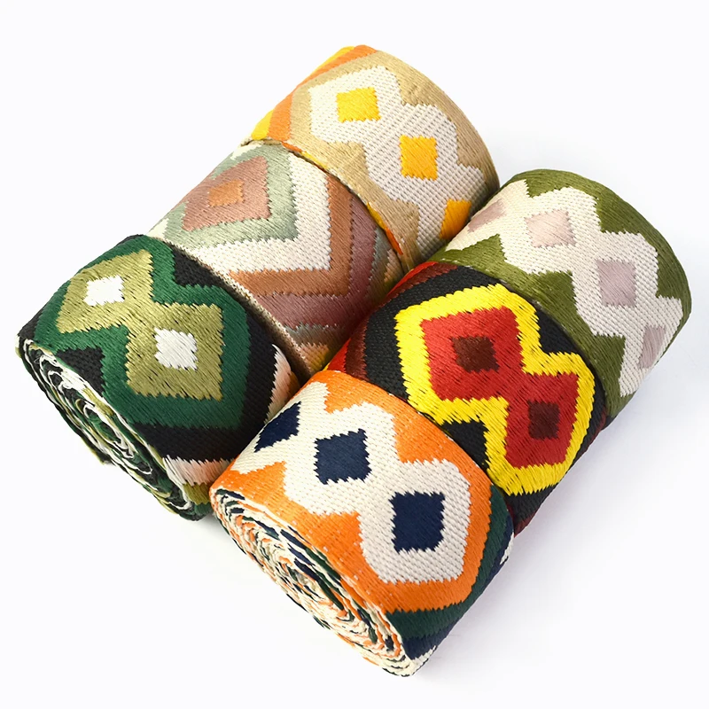 

1/3M 38/50mm Jacquard Webbing Tape for Bag Ribbon Strap Decoration Band Backpack Sewing Bias Clothes Belt Binding Accessories