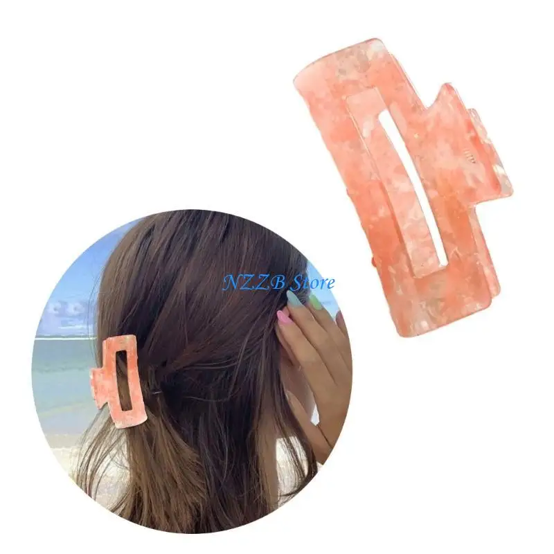 

T21F Colorful Hair Claw Clip Elegant Barrettes Hair Claw Clip Delicate Ornamentation
