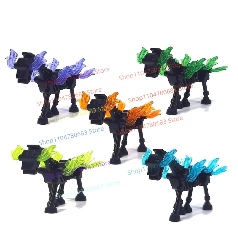 MOC Bausteine Mini Action-figuren Halloween Skeleton Pony Montage Modell Cartoon Animation Zubehör Spielzeug Geschenke