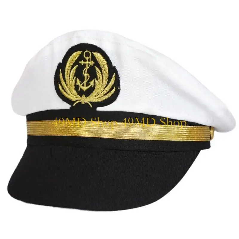 49MD Captain Hats Sailor Costume Accessory for Masquerade Party Marine Cruise