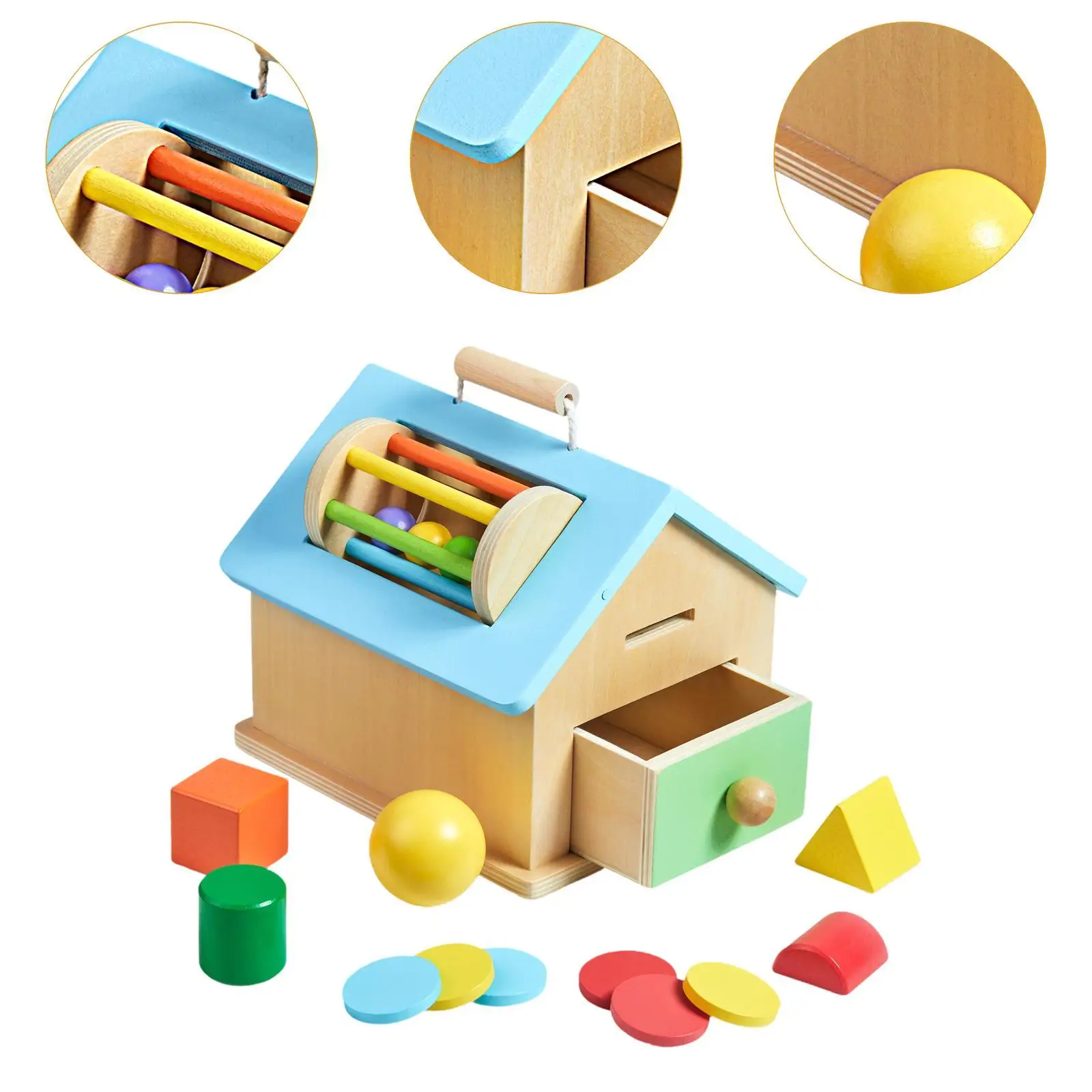 Shape Sorting and Stacking Learning Toys Montessori Toys for 2+ Year Old