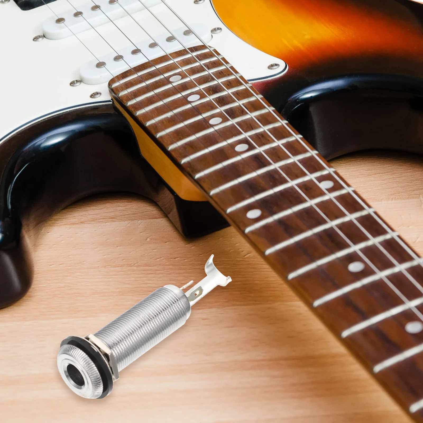 باس الغيتار الكهربائي برميل جاك اسطوانة الناتج المكونات عالية المتانة المدمجة مقبس ستيريو استبدال جزء باس برميل جاك #4