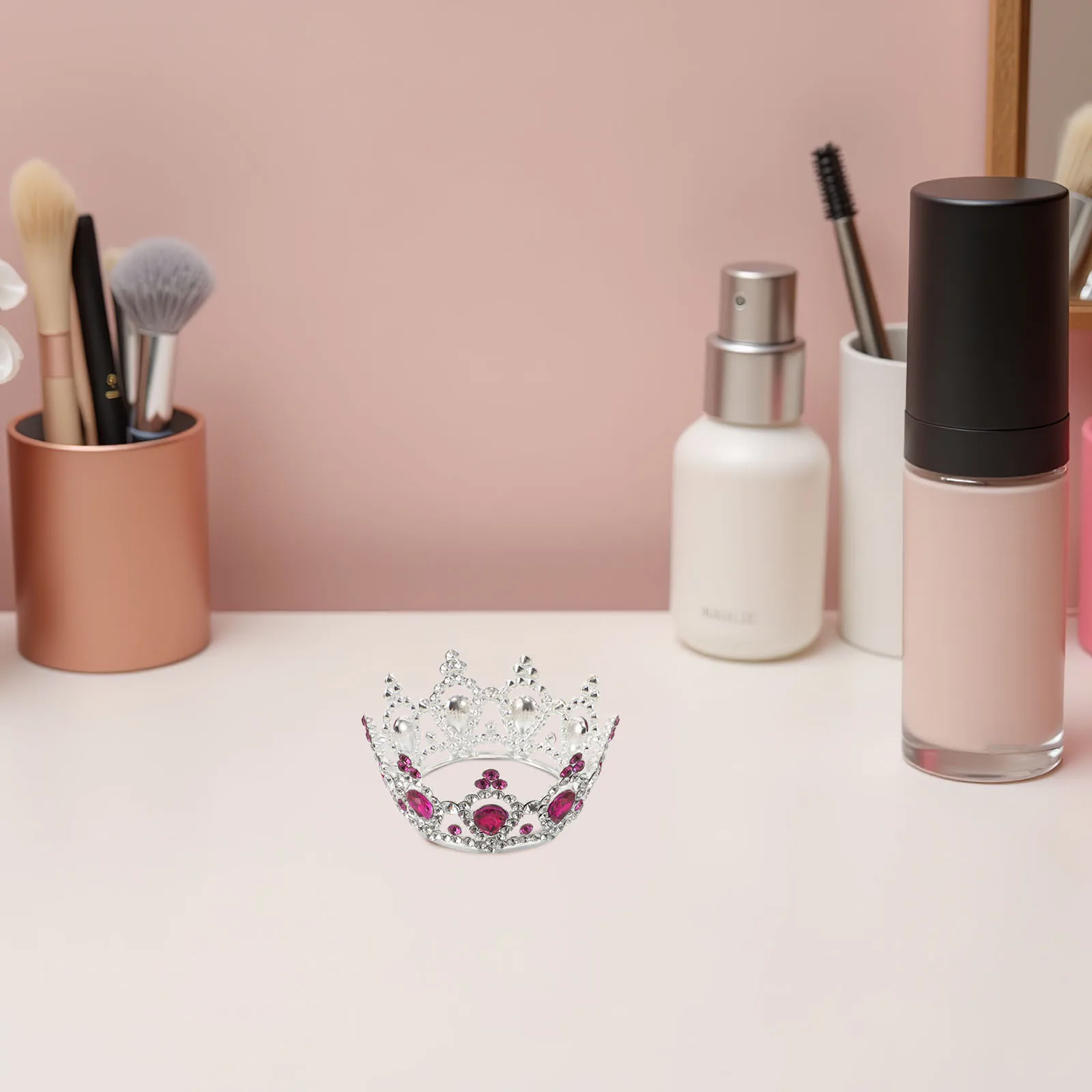 مشط تاج صغير من حجر الراين للفتيات الصغيرات لحفلات أعياد الميلاد وحفلات الأميرة وإكسسوارات الرأس وغطاء الرأس على شكل تاج