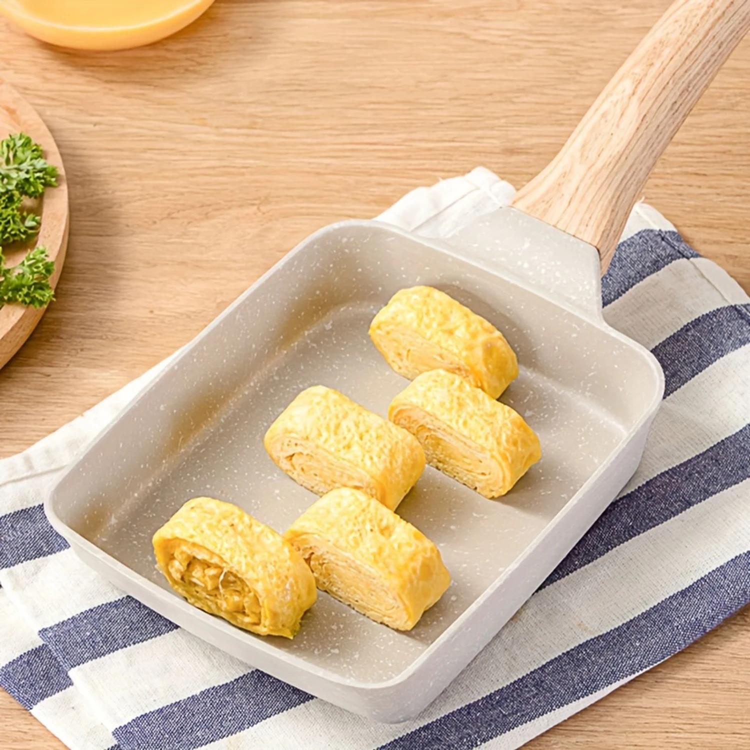 1 Set Of Japanese Frying Pan, Tamagoyaki Frying Pan, Tamagoyaki Rectangular Frying Pan, Japanese Rectangular Frying Pan, Non-sti