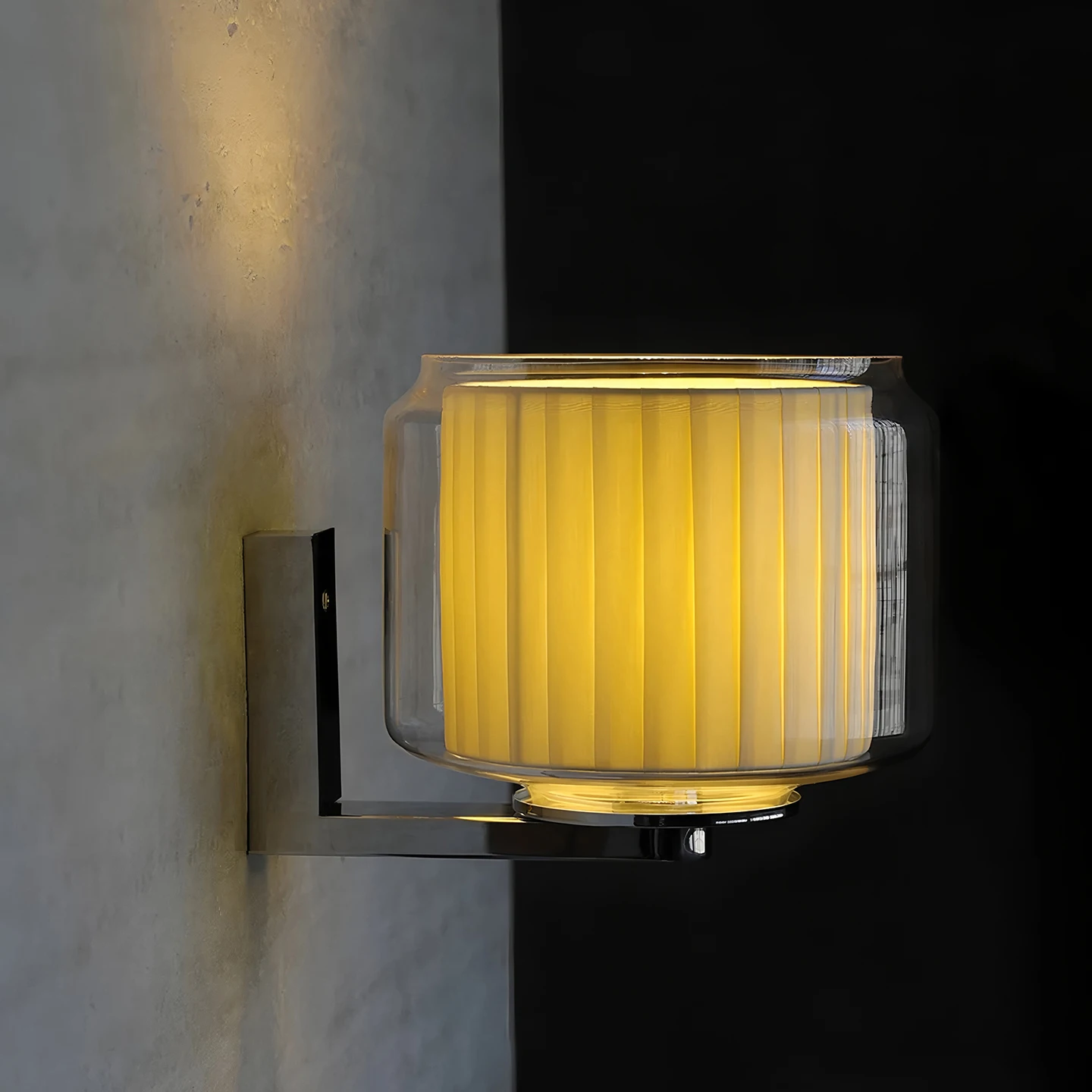 Modern Simple-style Glass Fabric Wall Light Sconce Warm Light Sconce Suitable For Living Rooms Bedrooms Dining Rooms