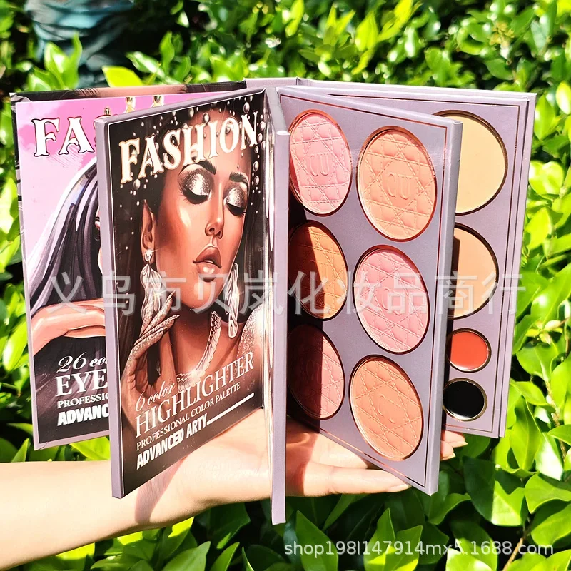 Paleta de sombras de ojos de 48 colores, Kit de sombras de ojos profesionales de larga duración con brillo metálico mate para libro de maquillaje de escenario