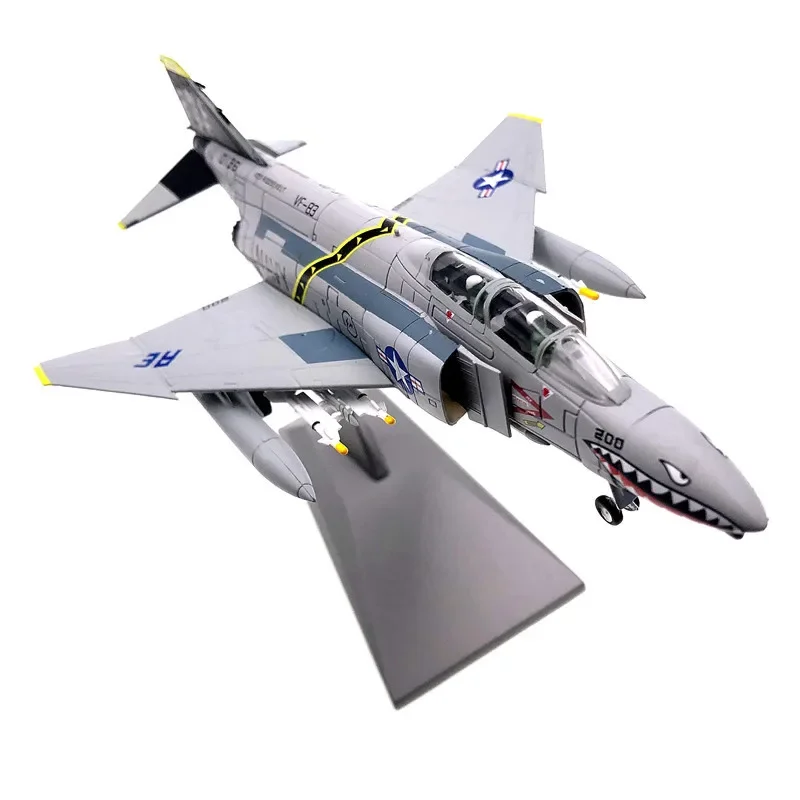 1/100 Airplane Diecast 1967 USA  McDonnell Douglas F-4C Phahtom Metal Models Simulation Toy Can Slide Back Gifts For Children