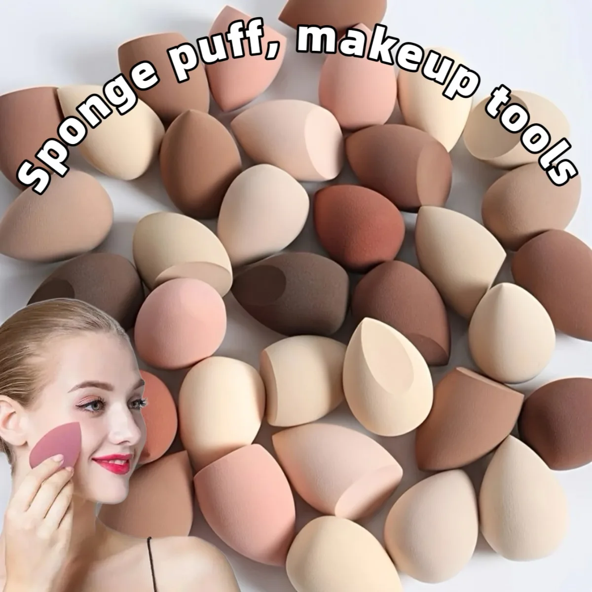 1/5/13Pcs Brown Makeup Sponges - Ultra-Soft Beige-Toned Blenders for Blush/Powder/Liquid Foundation | All Skin Types