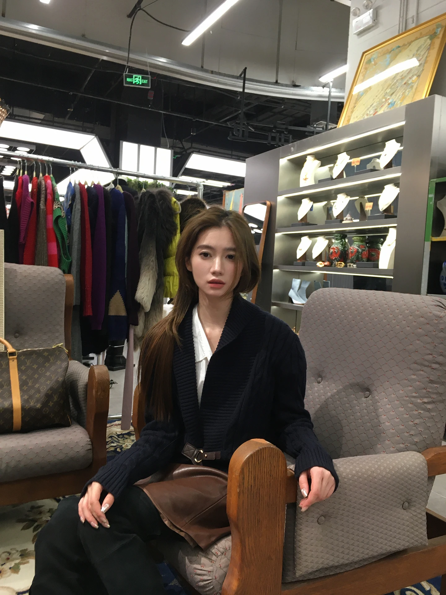 

Cunblvd Winter Slim Fit Woolen Knitted Cardigan Casual Sle Women's Open Front Sweater Soft Fabric Long Sve Regular Cut