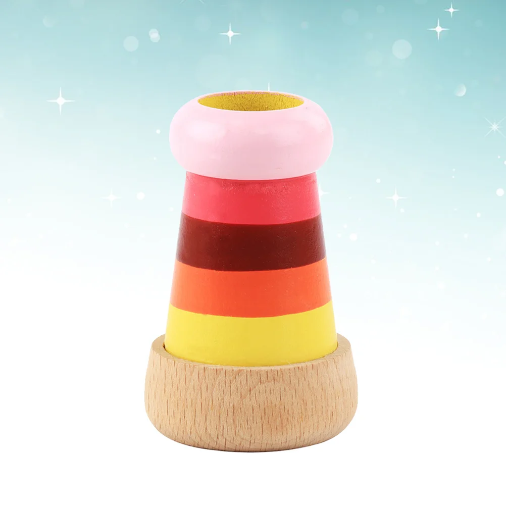 กล้องคาไลโดสโคปไม้บีช เลนส์ขนาดใหญ่ แสงสีสันสดใส ของเล่นเสริมพัฒนาการสำหรับเด็กอายุ 3-6 ปี ของขวัญสำหรับเด็กเล็ก