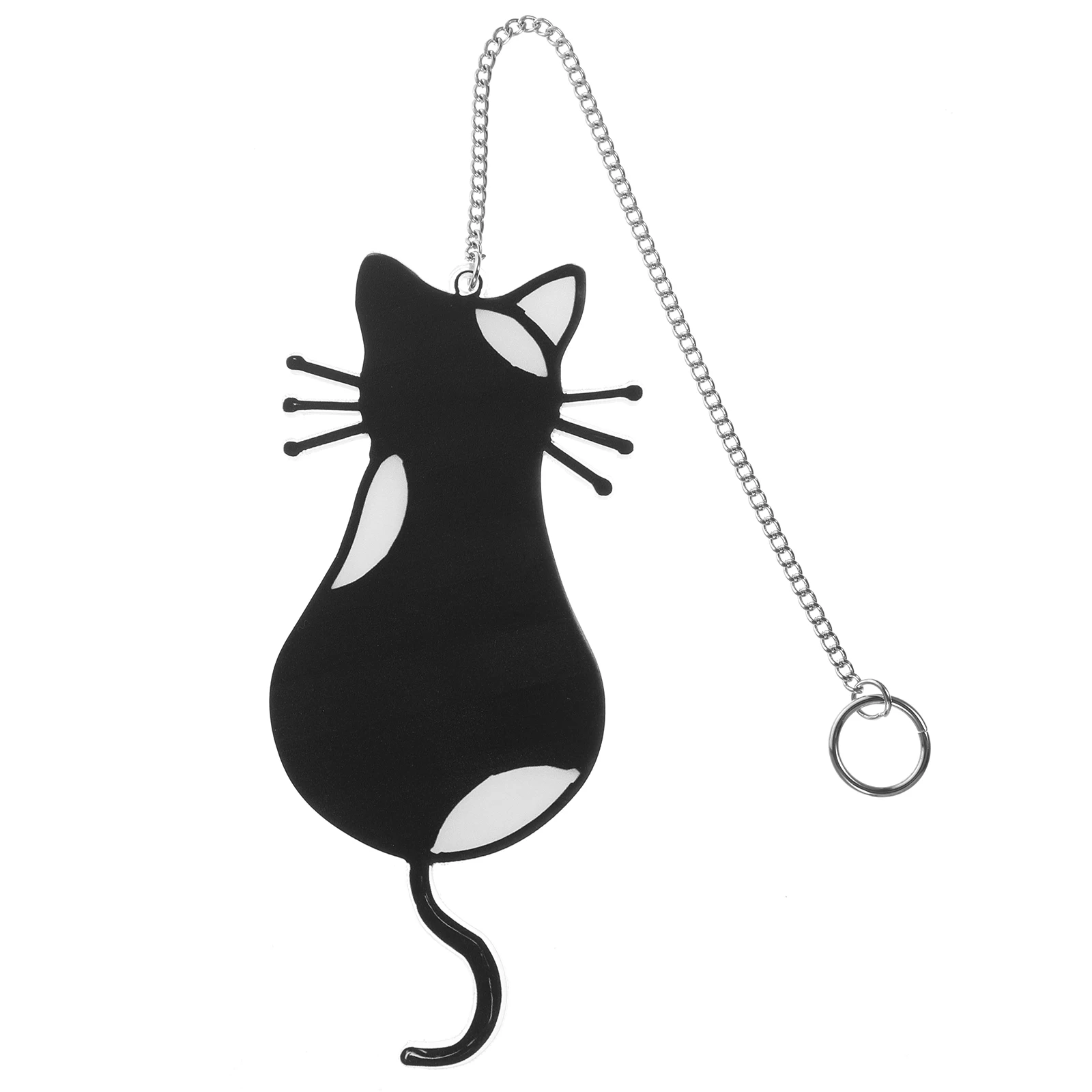

Cute Cat Shaped Acrylic Hanging Ornament Decor Colorful Sun Catcher Home Garden Decoration Iron Chain Stained Glass Art Hanging