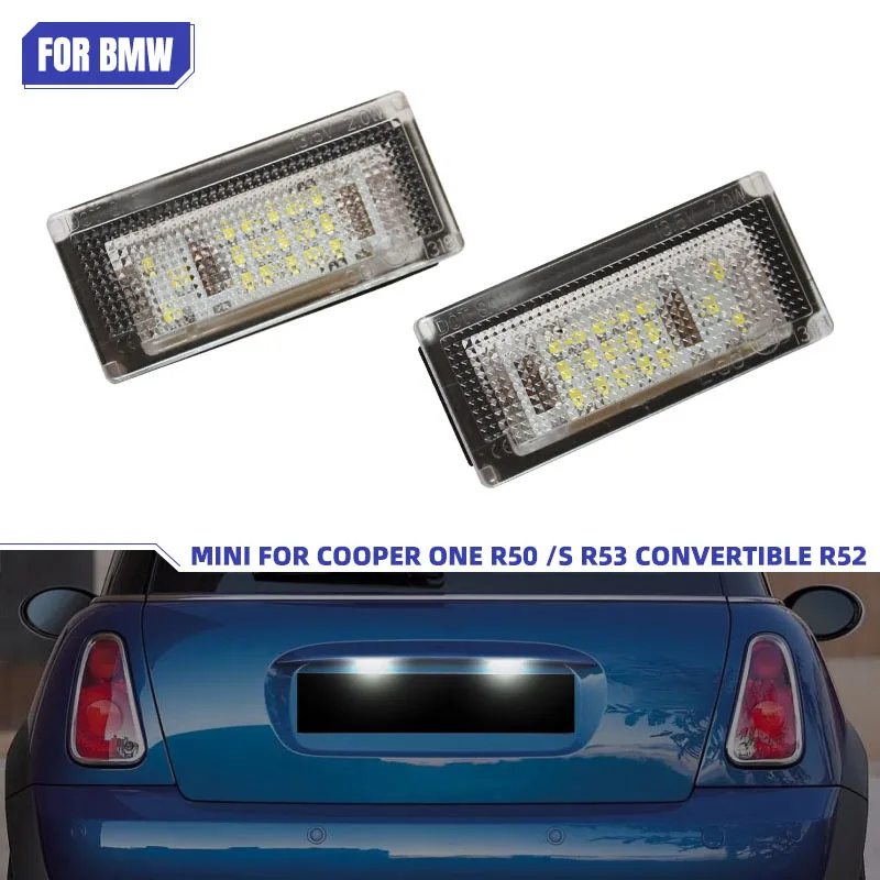 For BMW MINI R50 2002-2006 LED Number Lamps R52 Convertible 2004-2006 R53 Coopers 2001-2006 License Plate Light