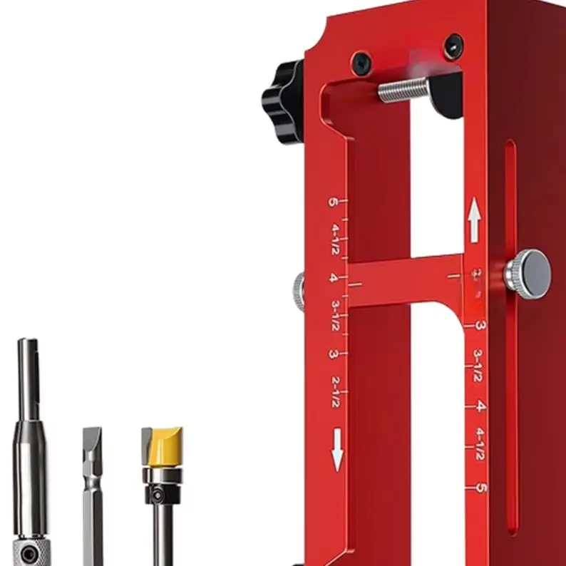 Aluminum Alloy Hinge Mortising Jig Drilling Locator For 1/4 5/8 Radius Door Woodworking Template Power Tool Accessory