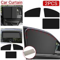 2PCS Car Sunshade Curtains Summer Protection Window Magnetic Suction Sunshade Side Window Cover Sun Visor Front Rear Auto
